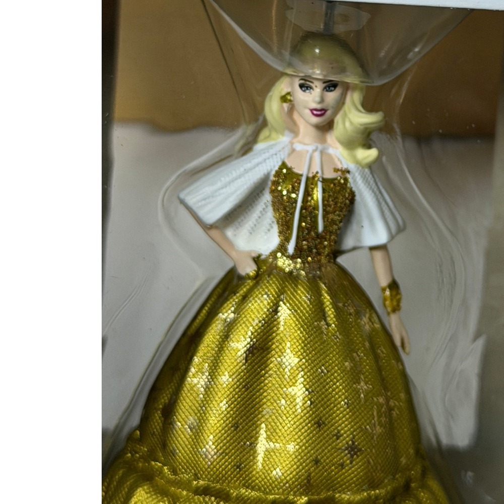 Hallmark Holiday Barbie Christmas Tree Ornament 2023 Gold Gown 3HCM2200 NEW